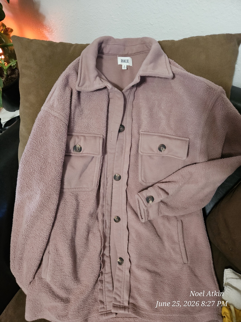 BKE Mauve Shacket Jacket